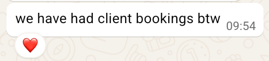 Unedited client message or metric